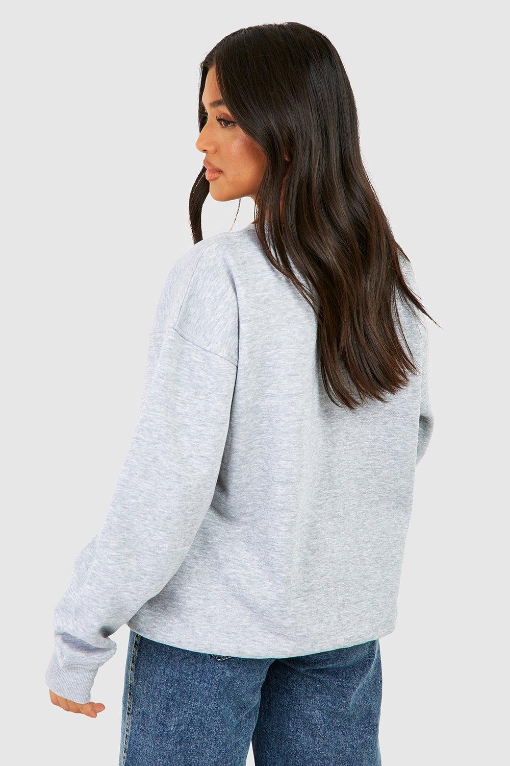 Grey hotsell slogan sweatshirt